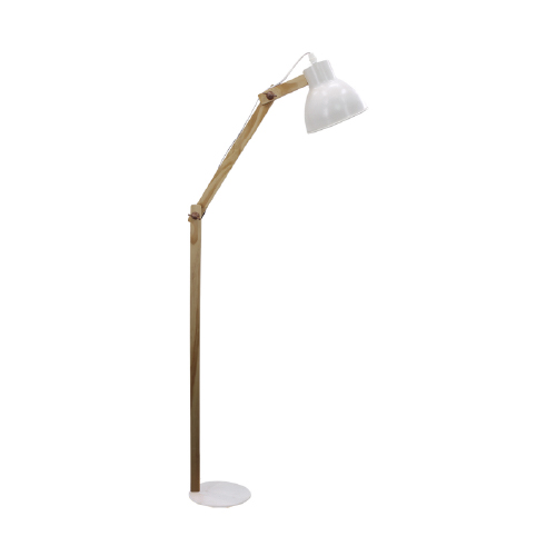 Lámpara de pie E27 blanca serena